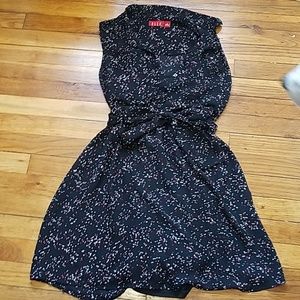 ELLE | Black white red pink polka dot dress